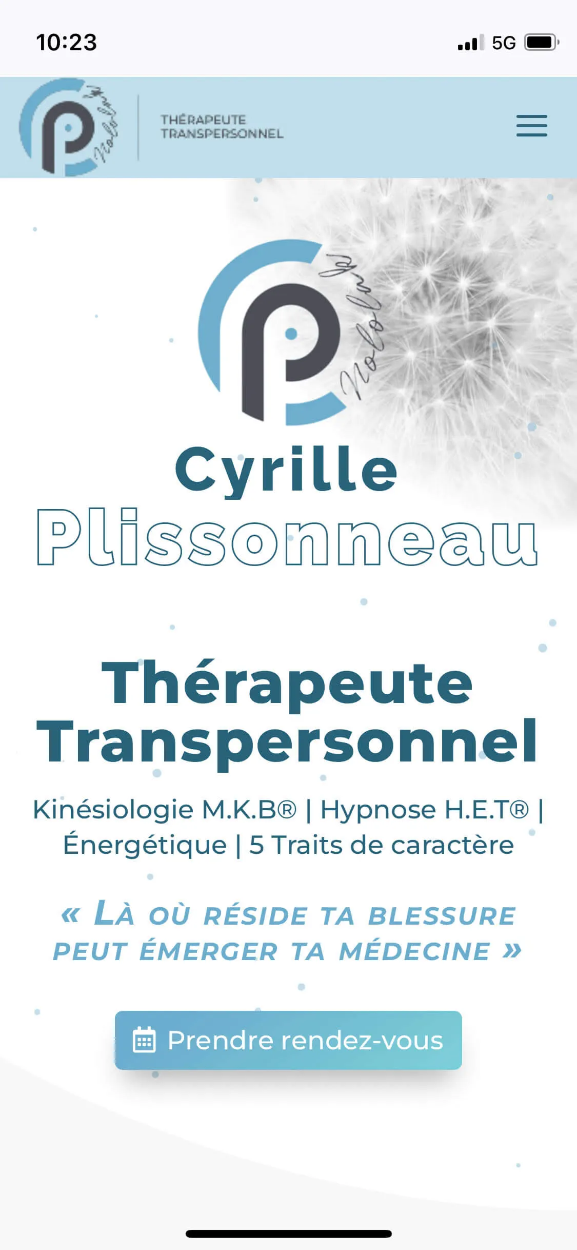 Site web mobile cpTranspersonnel